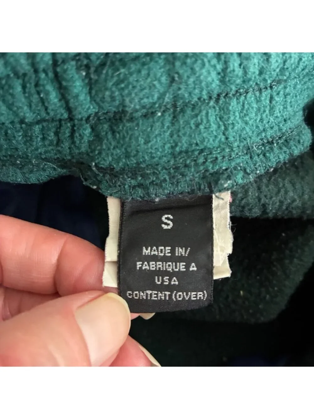 VTG 1993 Patagonia Synchilla Fleece Pants Green PCR Recycled USA Unisex Small